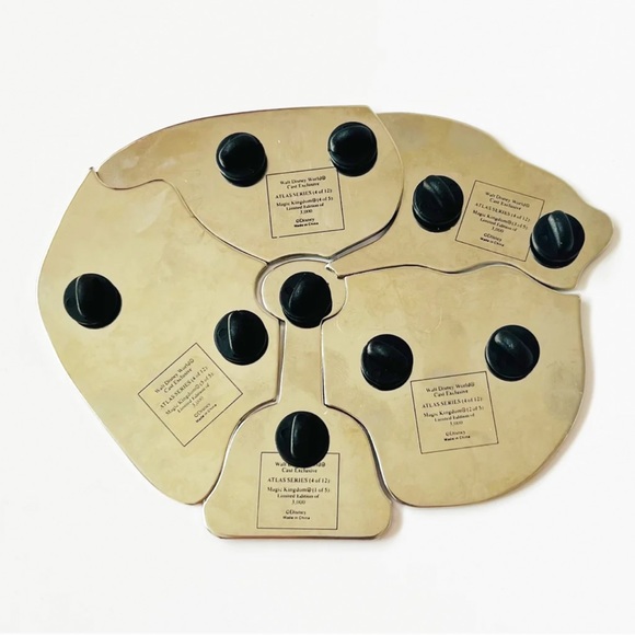 Walt Disney World Cast Atlas Series Magic Kingdom 5 Pin Limited Edition Set - Picture 3 of 3